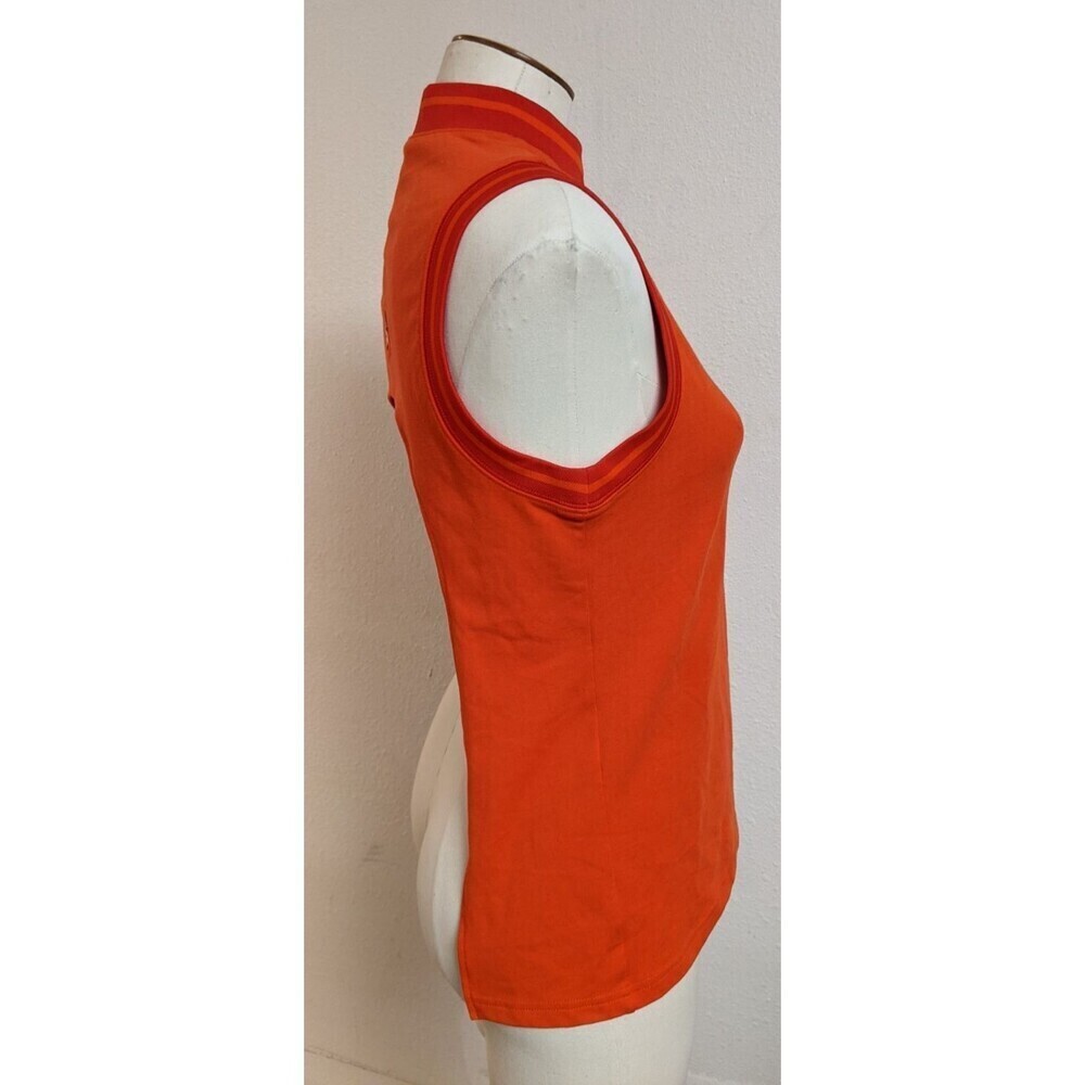 NWOT Women's NIKE Orange Backless Sleeveless 1/4 Zip Ribbed Neck Top SM - Picture 6 of 11